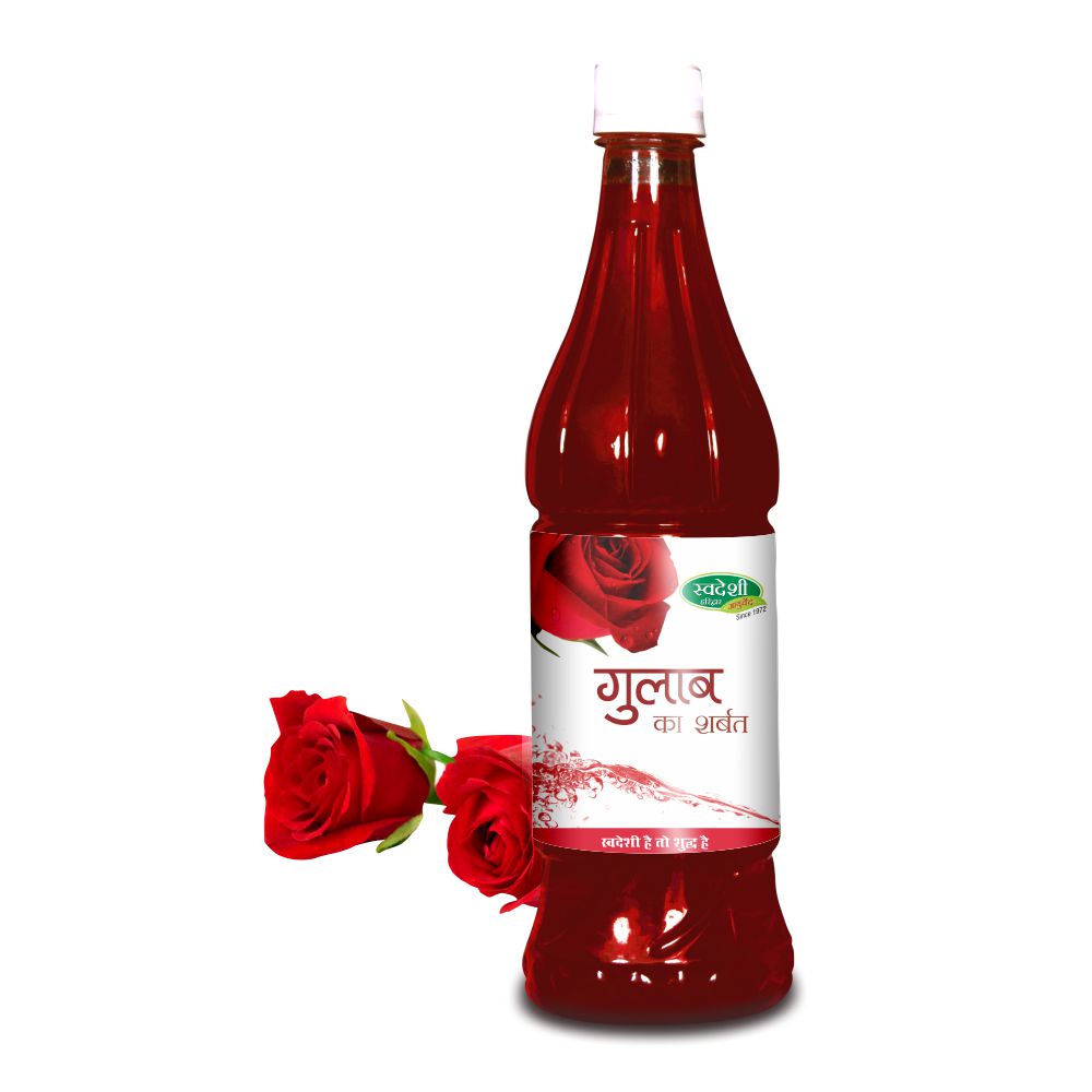 Swadeshi GULAB KA SHARBAT Bottle of 750 ML