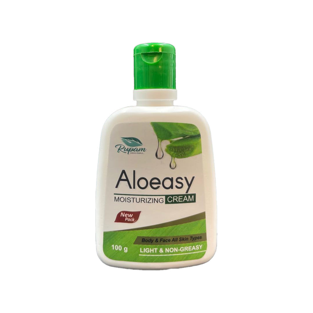 Rupam Aloeasy Moisturizing Cream – Daily Hydration with Aloe Vera & Vitamin E | Soft & Smooth Skin | For All Skin Types – 100g