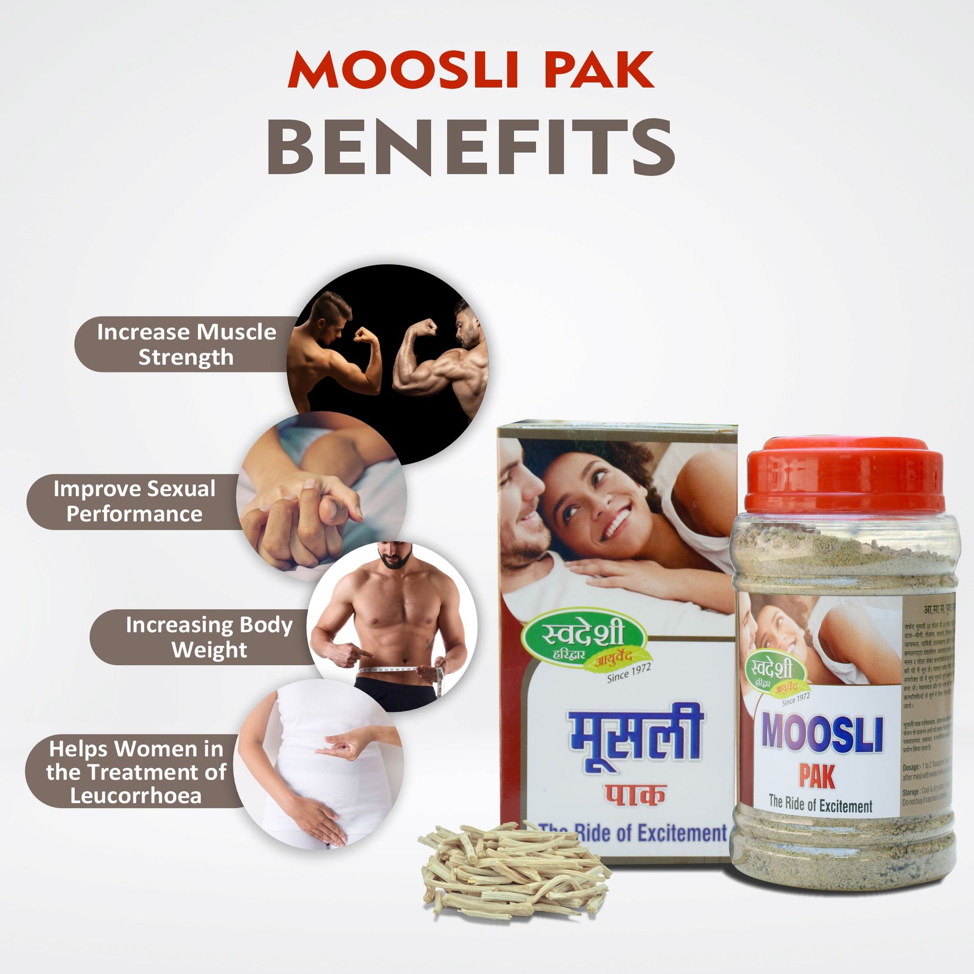 Contains Safed Musli, which helps improve sperm quality and quantity