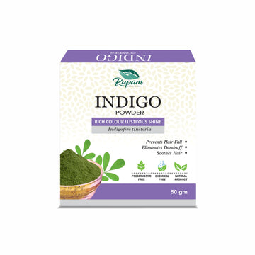 Indigo Powder – Pure Ayurvedic Herbal Powder for Natural Dark Hair Color & Hair Strength