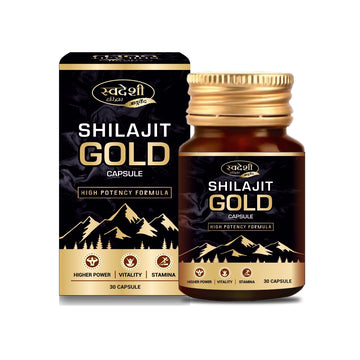Swadeshi Ayurved Shilajit Gold Capsule – For Strength, Stamina & Overall Wellness