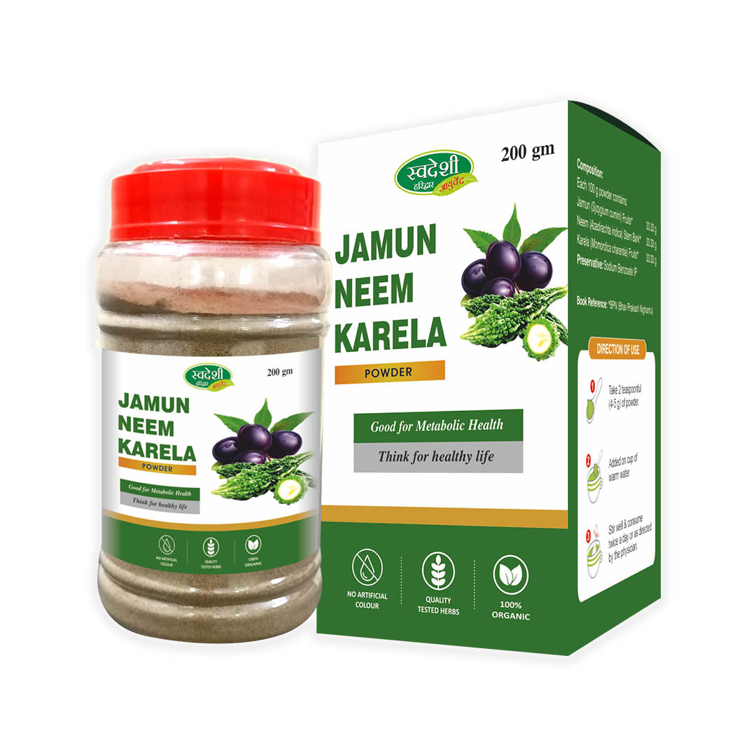 Swadeshi JAMUN NEEM KARELA CHURNA Jar of 100 GM